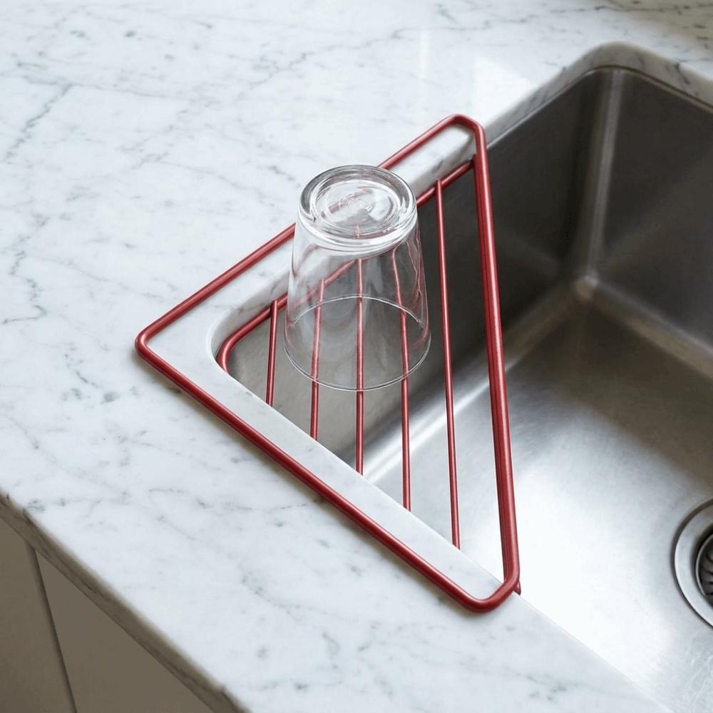 Anti-rust Sink Corner Rack Iron Dishcloth Sponge Stand Practical Sink Organizer Laundry Room