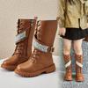 Ботинки для девочек Новые ботинки для девочек Длинные ботинки Нескользящие Одинарные ботинки для девочек Модные ботинки Мартин для девочек Универсальная обувь для девочек Комфортная детская обувь