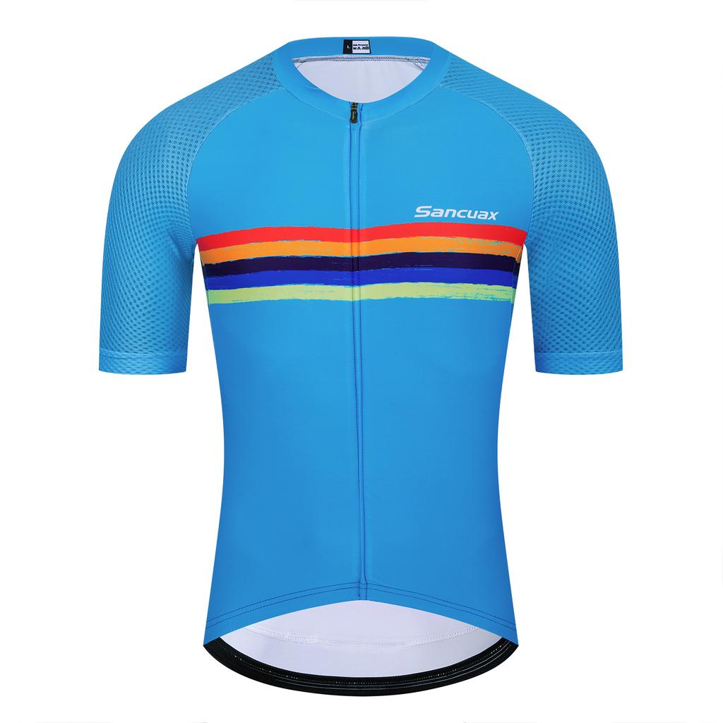 New Team Summer Cycling Clothing Man's Short Sleeves Cycling Jersey Set Breathable Mountain Bike Racing Bicycle Clothing