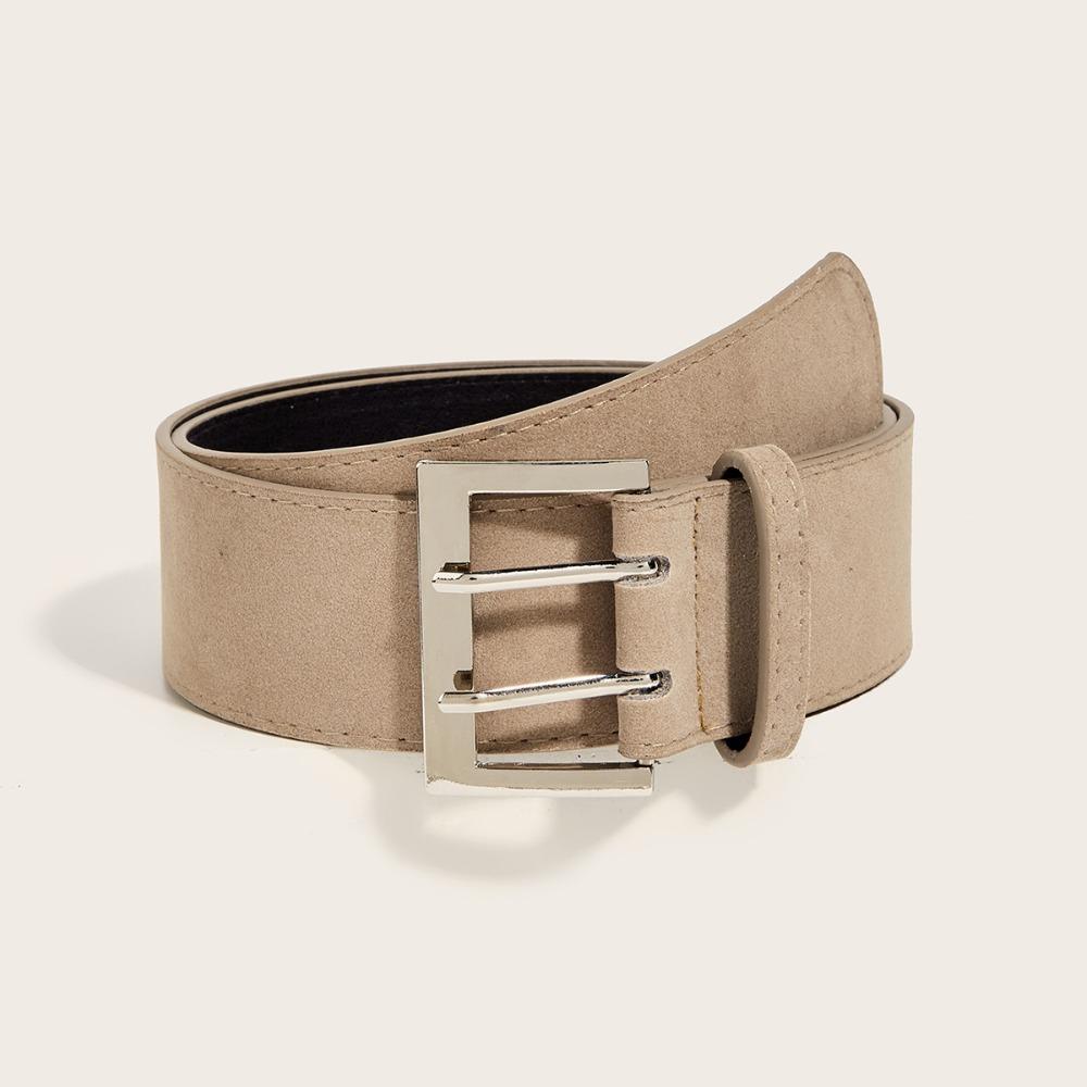 Трендовый широкий ремень из замшевой кожи Maillard Styles, деловой поясной ремень с пряжкой-булавкой, подарки