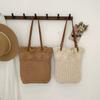 Versatile Shoulder Cotton Thread Straw Bag, New Hand-woven Bag, Large Capacity Tote Seaside Vacation Beach Bag