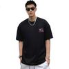 POUM Men's And Women's Short-Sleeve Summer American Trendy Loose Thin Casual Inner Wear Pure Cotton T-Shirt PH04 Black 2XL