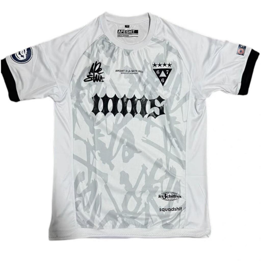 Футболка из джерси с вышивкой Apeshit Hip-Hop Street Fashion