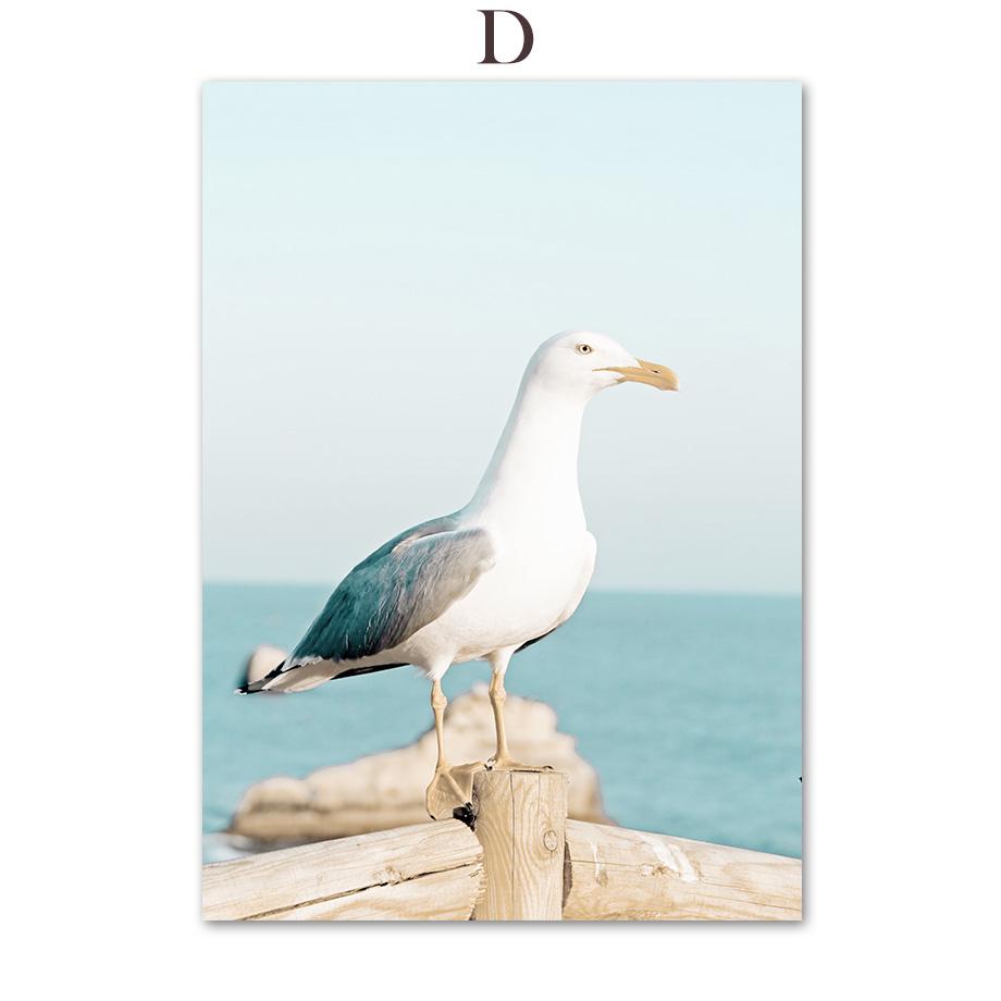 Чайка, маяк, мост, море, пляж, велосипед, настенная живопись на холсте, постеры на скандинавскую тему и принты, настенные панно для декора гостиной