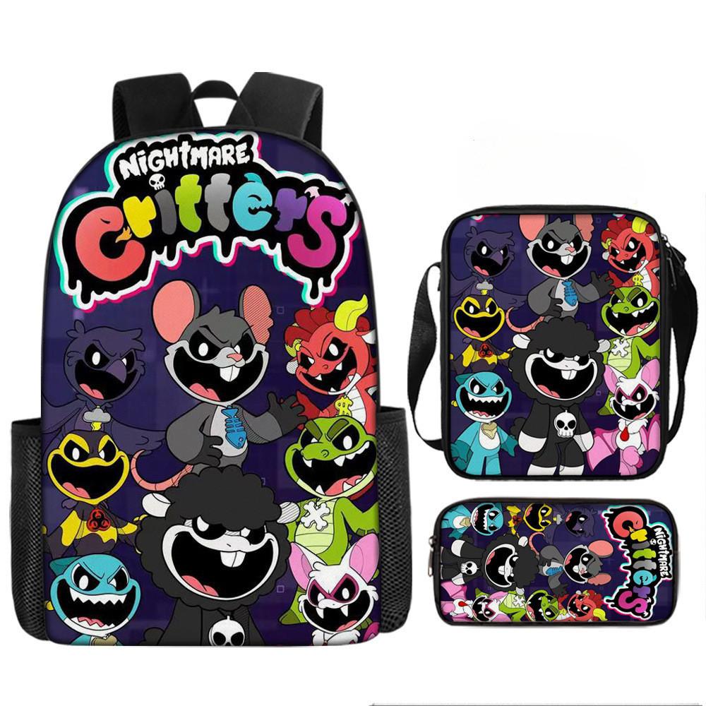 Poppy Playtime Глава 4 Кошмарные существа Детский рюкзак Оксфорд Легкий школьный рюкзак с мягкими лямками для учеников начальной школы