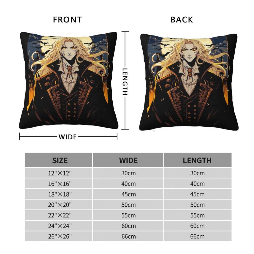 Наволочка Alucard Castlevania Полиэстер Лен Бархатный Рисунок Молния Декоративная Наволочка Чехол на Подушку в Машину