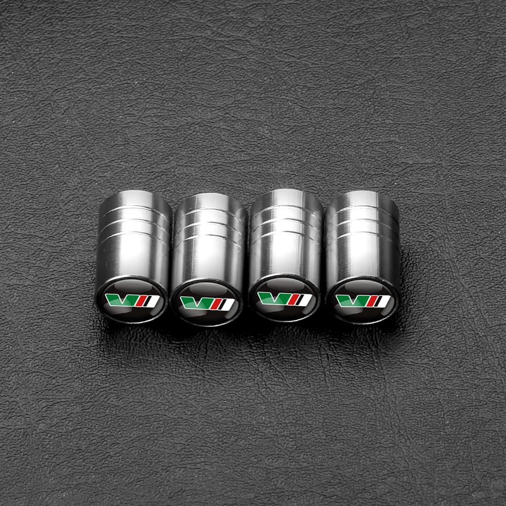 AAAJA1 4pcs Car Logo Wheel Tire Valve Stem Dust Caps Covers Accessories For Skoda S Yeti Fabia Octavia 3 2 a5 Kodiaq Karoq Rapid Superb