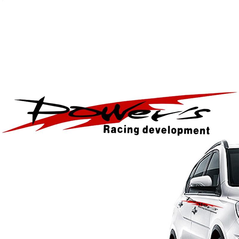 Наклейка на машину 'Racing Development' Стильная Спортивная наклейка 'Power's Racing Development' Светоотражающая водонепроницаемая наклейка на автомобиль