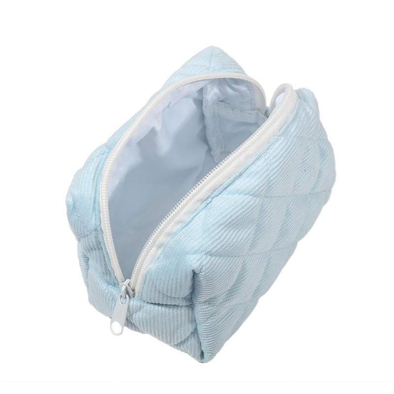 Вельветовая косметичка, симпатичная женская сумка для хранения, портативная косметичка большой вместимости