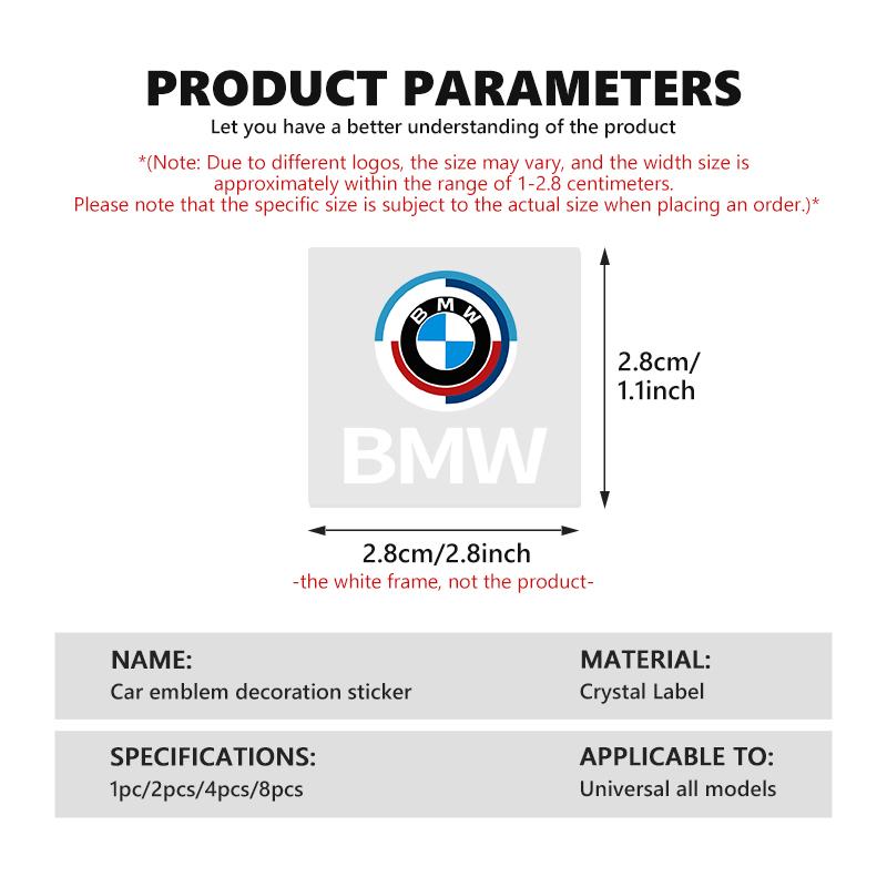 ADZW9 Car Logo Sticker Crystal Auto Stickers Fuel Tank Decor Accessories For BMW 1 3 4 5 6 7 Series M X1 X3 Performance Alpina G20 F20