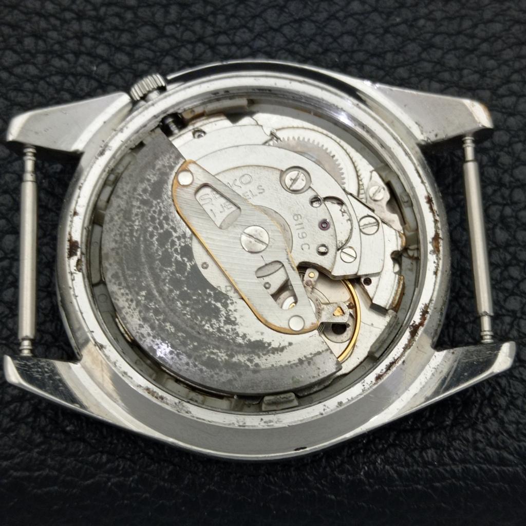 VINTAGE SEIKO 5 AUTOMATIC 6119C JAPAN MENS BLUE COLOR DIAL WATCH A500099-2 R151a-a500099