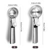 Stainless Steel Spring Loaded Ice Cream Scoop Professional Gelato Scoop Melon Baller Cookie Scoop Ice Cream Server Anti-Drip Ice Cream Tool