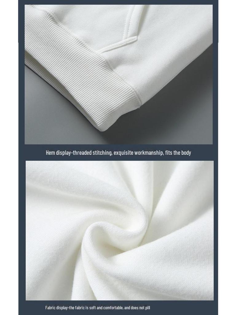 Мужской зимний бархатный пуловер с капюшоном больших размеров - очень мягкий и удобный