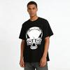 Стильная футболка с принтом черепа и элементами покера Streetwear для мужчин и женщин Хлопковая футболка