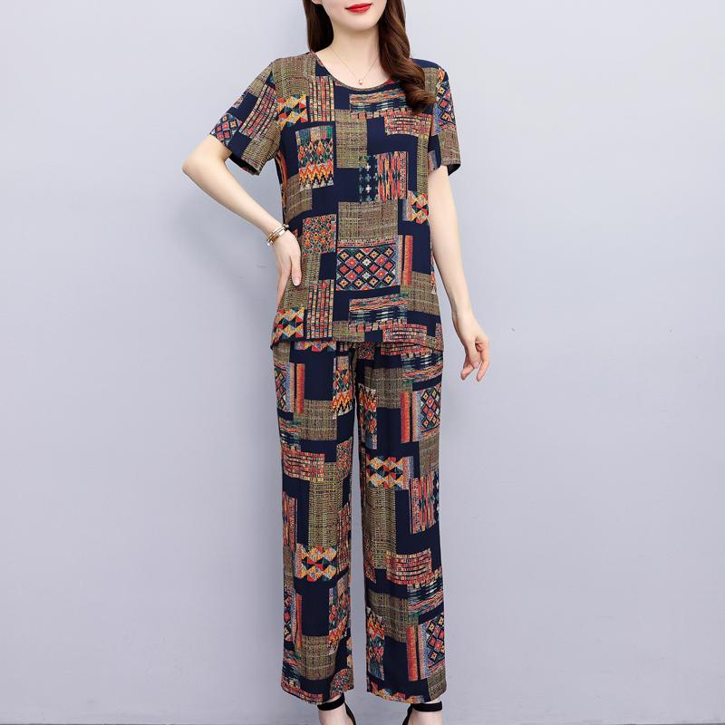 Летние комплекты из двух предметов для женщин. Комплекты из топов и широких брюк. Повседневные женские блузки.