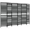 VidaXL Room Divider 6 Panels, Room Separator, Privacy Screen, Living Room Bedroom Screen, Modern, Black 365384