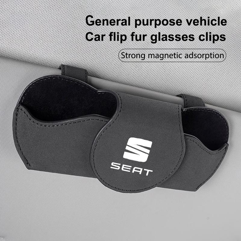 ydsh2 Car Glasses Case Auto Sun Visor Glasses Holder Sunglasses Clip Accessories Storage For Seat FR Leon Ibiza Altea Exe 5f Mk2 Mk3