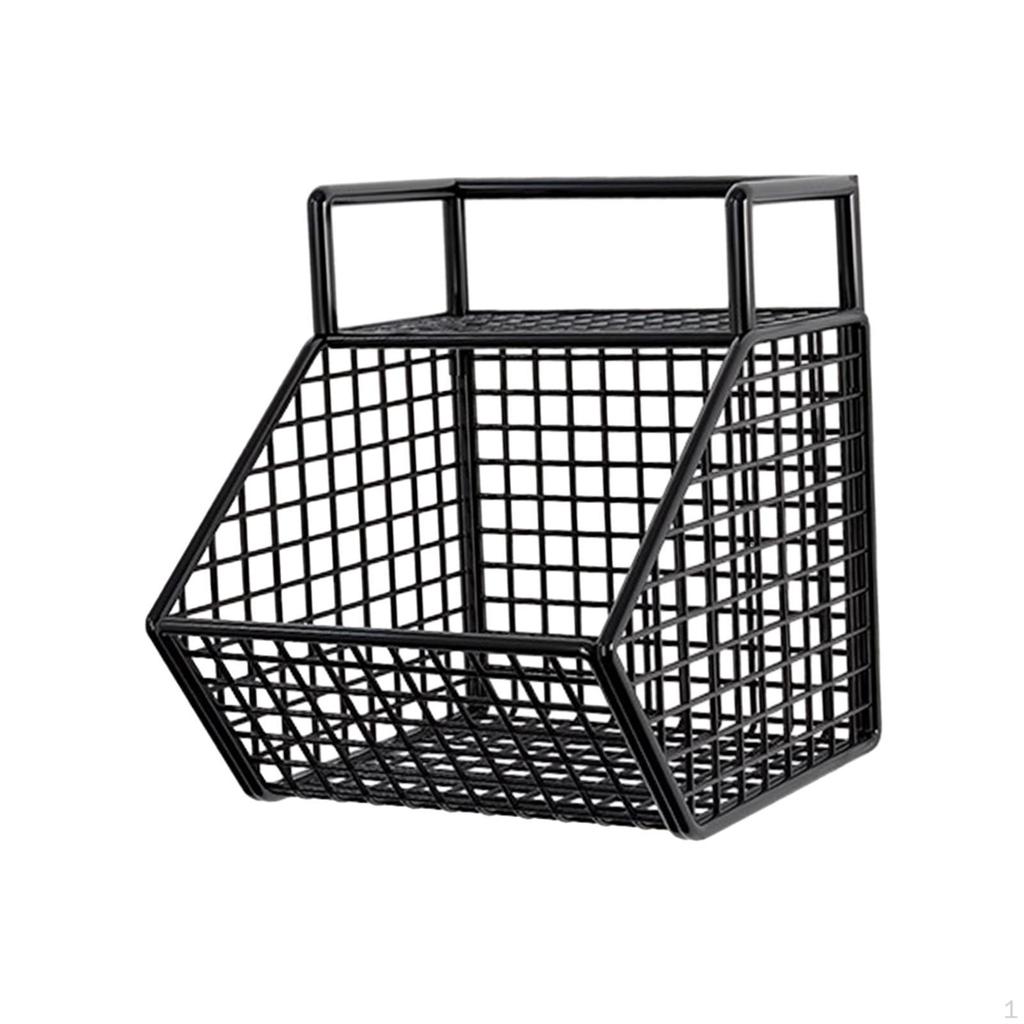 Adhesives Small Metal Basket Farmhouse Food Storage Mesh Bin Fruit Shelf Vegetable Rack Kitchen