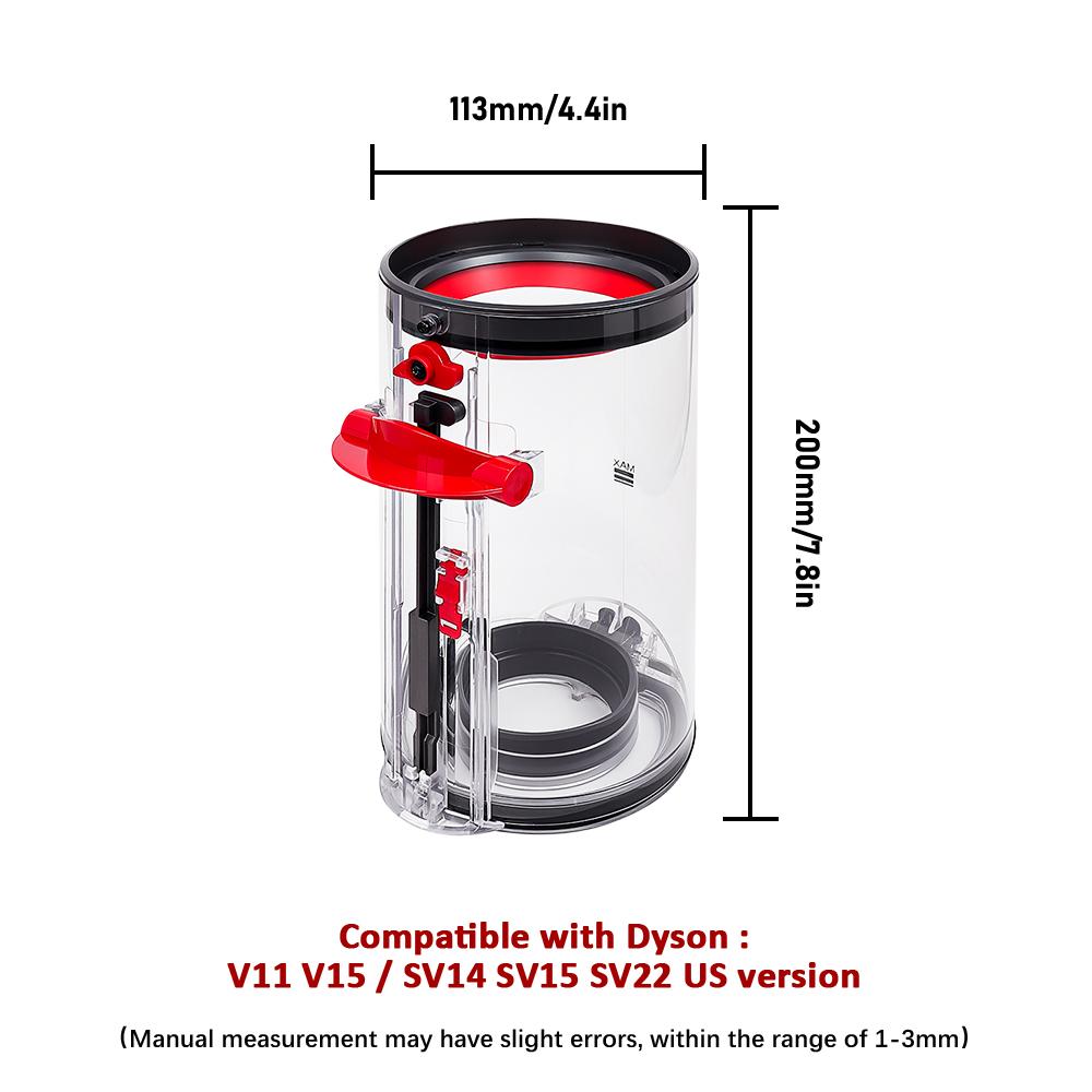 Для пылесоса Dyson V6 V7 V8 V11 V15 V10 V12Slim Пылесборник Контейнер для пыли Уплотнительное кольцо Крышка основания HEPA-фильтр Задняя крышка двигателя Деталь
