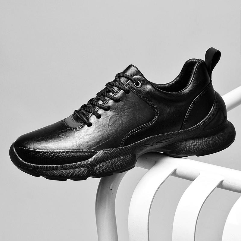 Fashion Stylish Trend Men's Walking Shoes Genuine Leather Sports Footwear Fashion Male Casual Shoes Non-Slip Running Sneakers Trainers