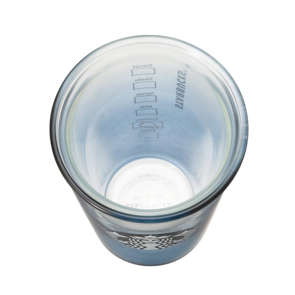 Starbucks SAKURA2025 Double-Wall Heat-Resistant Glass, Night Blue Gradient, 355ml, Sakura Design