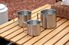 Seekdem Stackable Stainless Steel Mugs, Set of 3, Outdoor/Camping Mugs with Mesh Bag (SD-SMG3SET)