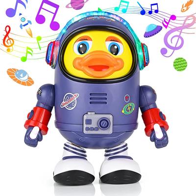 Детская игрушка-уточка, музыкальная интерактивная игрушка, электрическая со светом и звуками, танцующий робот, космические элементы для младенцев, подарки для детей