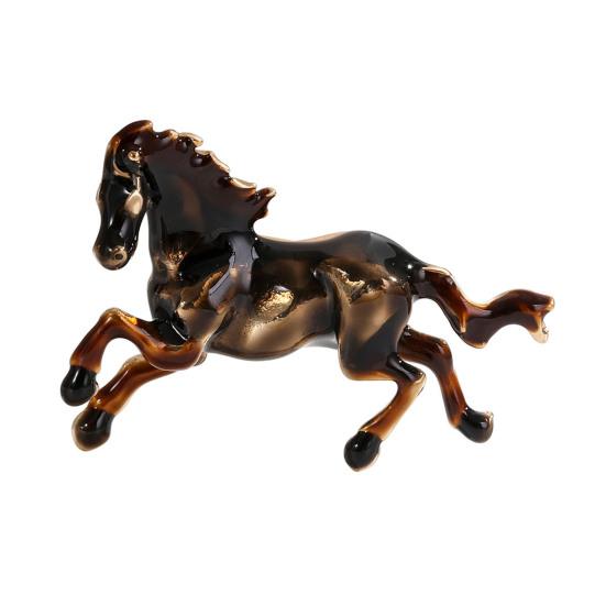 Брошь-булавка Год Лошади по китайскому зодиаку Брошь Винтажная Зодиакальная Брошь Свитера Шляпы Сумки Значок Украшение для одежды