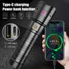 High Power Long Range LED Flashlight Zoomable Type-C Rechargeable Tactical Handheld Light for Outdoor Camping Fishing