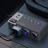 120W PD35W+QC3.0 Quick Chargers 5 USB Sockets & 3x Cigarette Lighter Splitter with LED/On-Off Switches/LCD Volmeter Power Outlet