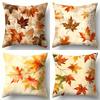 Home Decoration Autumn Maple Leaf Pattern Throw Pillowcase Pattern Cushion Cover