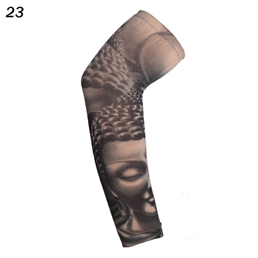 Sport Basketball Summer Cooling Flower Arm Sleeves Sun Protection Tattoo Arm Sleeves Arm Cover