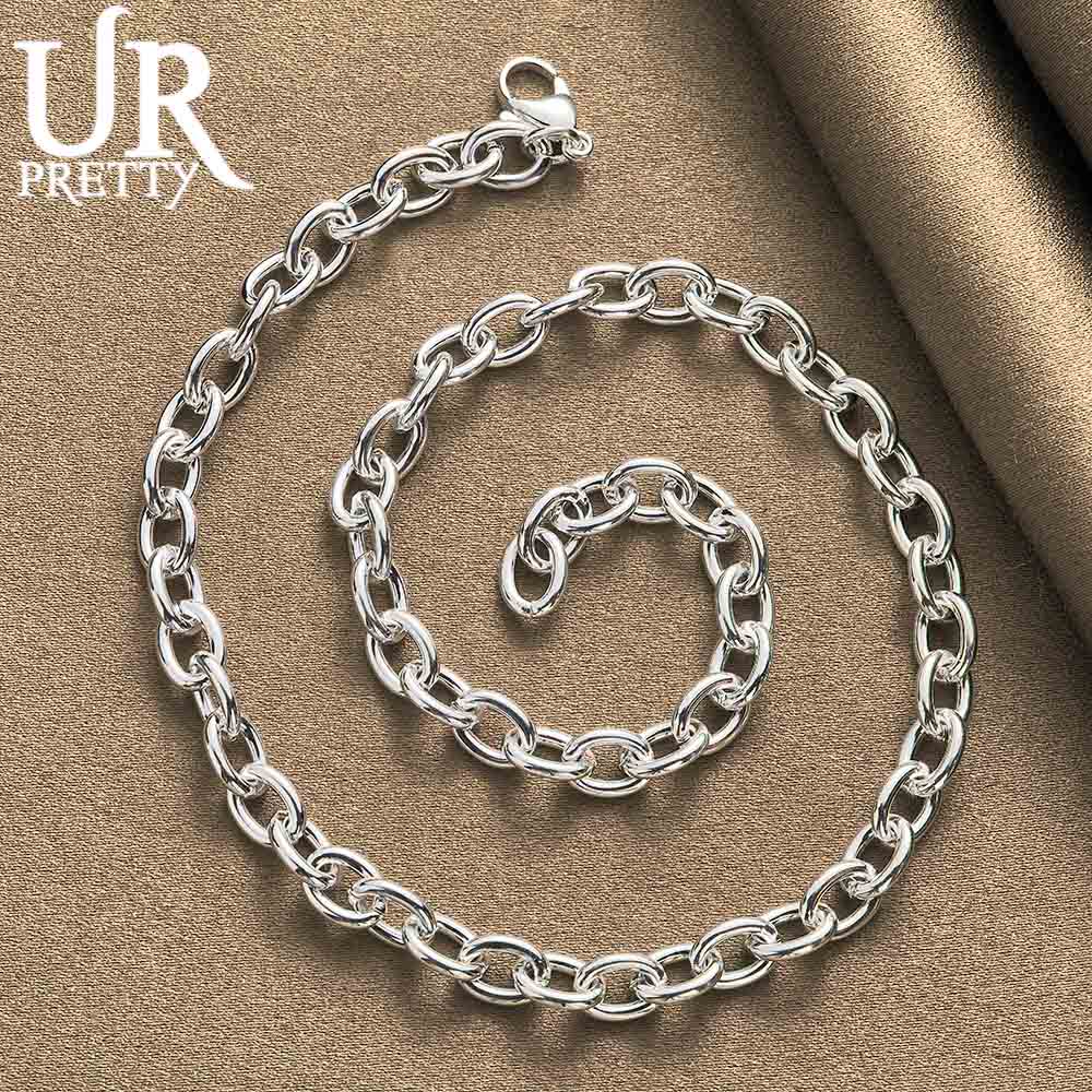 Ожерелье с О-образной цепочкой из стерлингового серебра 925 пробы, модные свадебные украшения