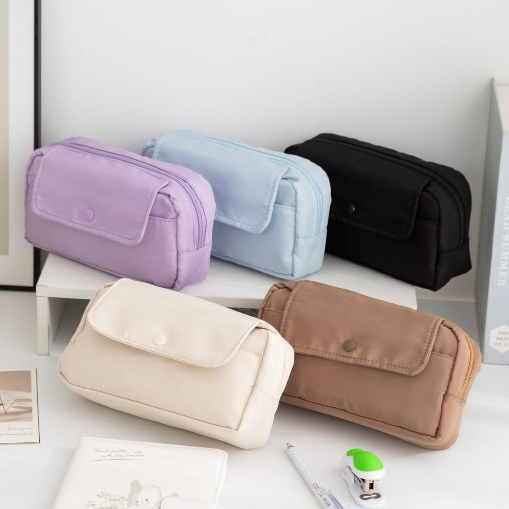 Large Capacity Pencil Case Multifunctional Desktop Stationery Organizer Pouch Cute Pencil Bag