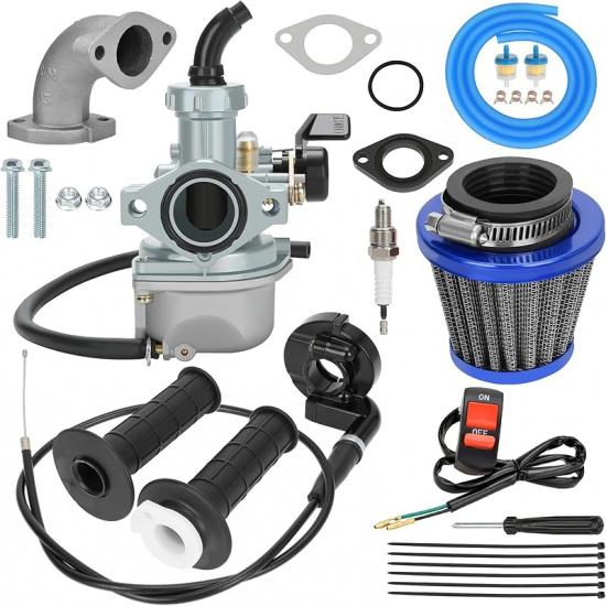 YOXUFA PZ22 Carburetor 22 mm Carb Throttle Cable Grip for 110cc 125cc ATV Pit Dirt Bike Coolster Mountopz SSR TaoTao DB14 DB24 Apollo Xpro Hawk 4