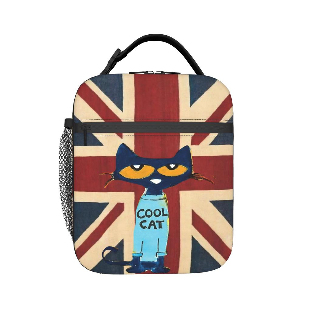 Pete The Cat Thermal Insulated Lunch Bags for Picnic Portable Bento Box Men Women Thermal Cooler Food Box