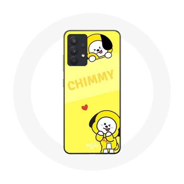 Чехол для Samsung Galaxy A13 4G / A13 4G Lite BTS Bangtan BT21 Chimmy Jimin Желтый фон