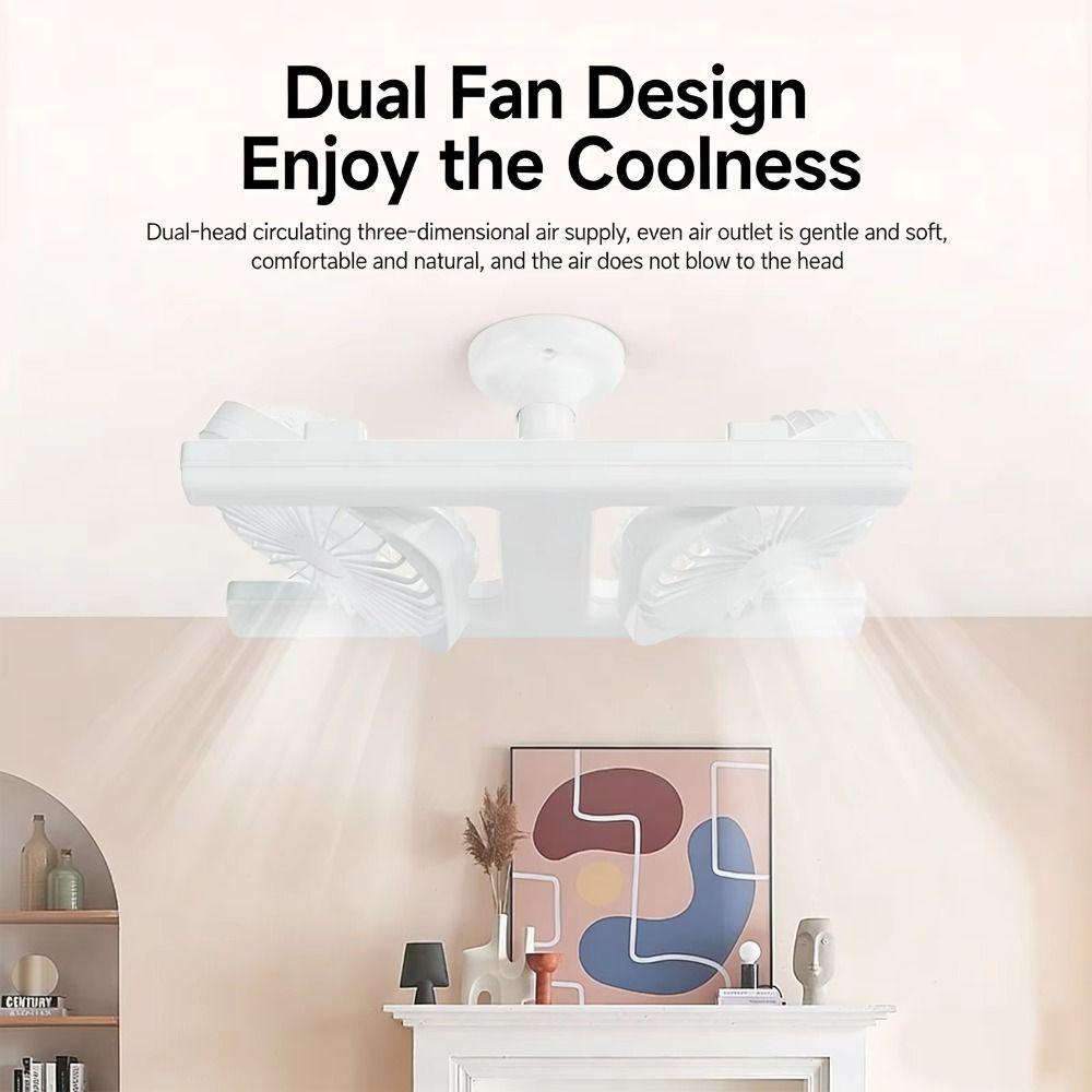60W Power LED Ceiling Fan Double Blades Ceiling Fan Light Fan Lamp Remote Control Fan Kitchen Use