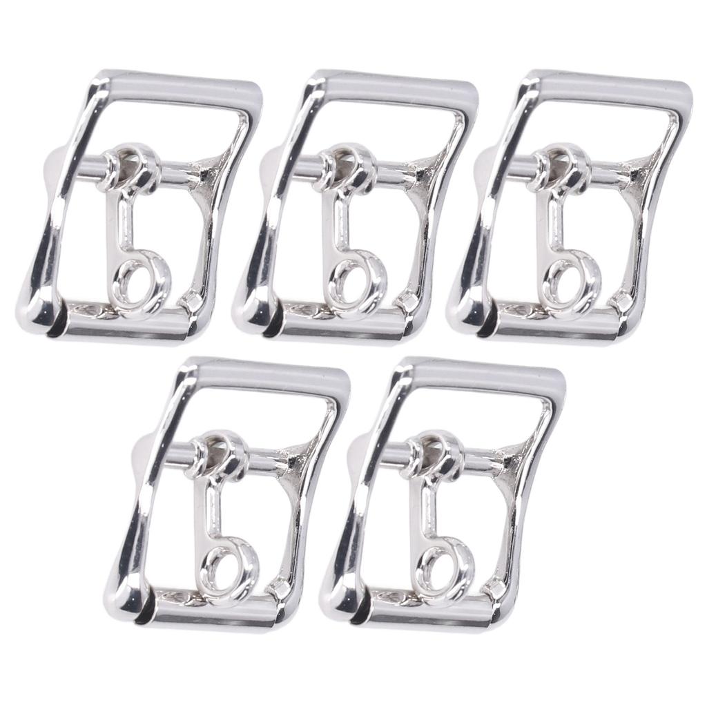 5Pcs Belt Buckle Simple Stylish Easy Installation Metal Buckle Replacement for Making Bags Wallet Pet Collars