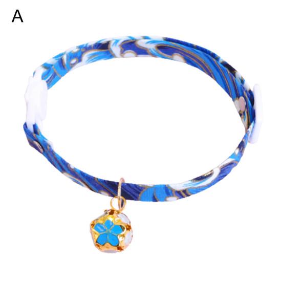 Ошейник для домашних животных в японском стиле, регулируемый отрывной ошейник для домашних животных, кошек, собак с колокольчиком