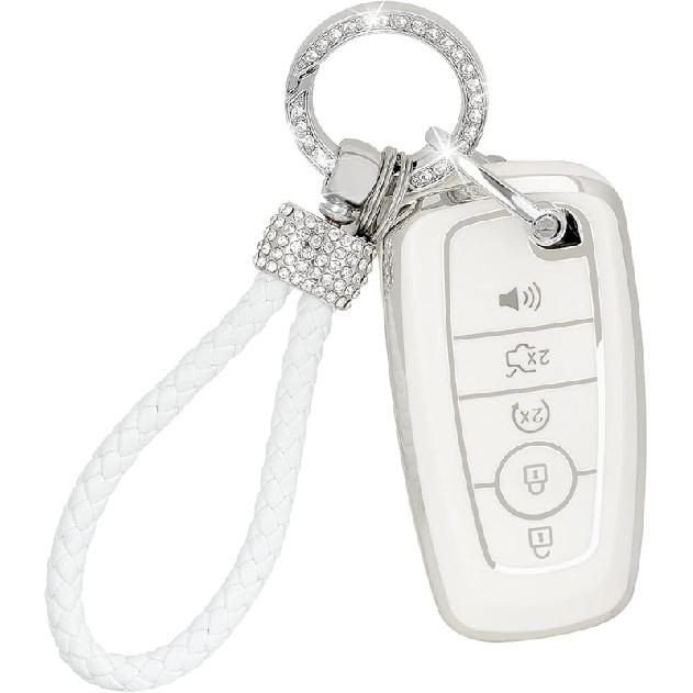 Чехол для брелока с блестящим ремешком, чехол для брелока. Защита автомобильных ключей, совместимая с Lexus RX IS ES GS LS NX RS GX LX RC LC. Держатель для смарт-ключа из мягкого ТПУ 2 3