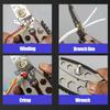 Multipurpose Wire Stripper High Density Professional Crimping Tool Wrench Function Stripping Cutting Crimping Splitting Tool