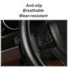 Car-styling Accessories Leather With Needles Thread Car Steering Wheel Cover Auto Steering Wheel
