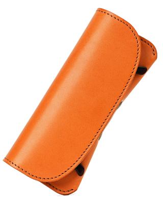 [Оба] Кожаный чехол для очков с круглой крышкой Tochigi Leather, Натуральная кожа, Стильный, Мужской и Женский, Сделано в Японии (Верблюд)