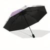 Kuromi,Sanrio Automatic Folding Umbrella-Simple 8-Rib Design, Bright Cartoon Pattern, Durable Iron Frame, Suitable For Travel, Outdoor, Beac