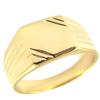Gold Plated Signet Ring 'Charles' - 10x10 Mm