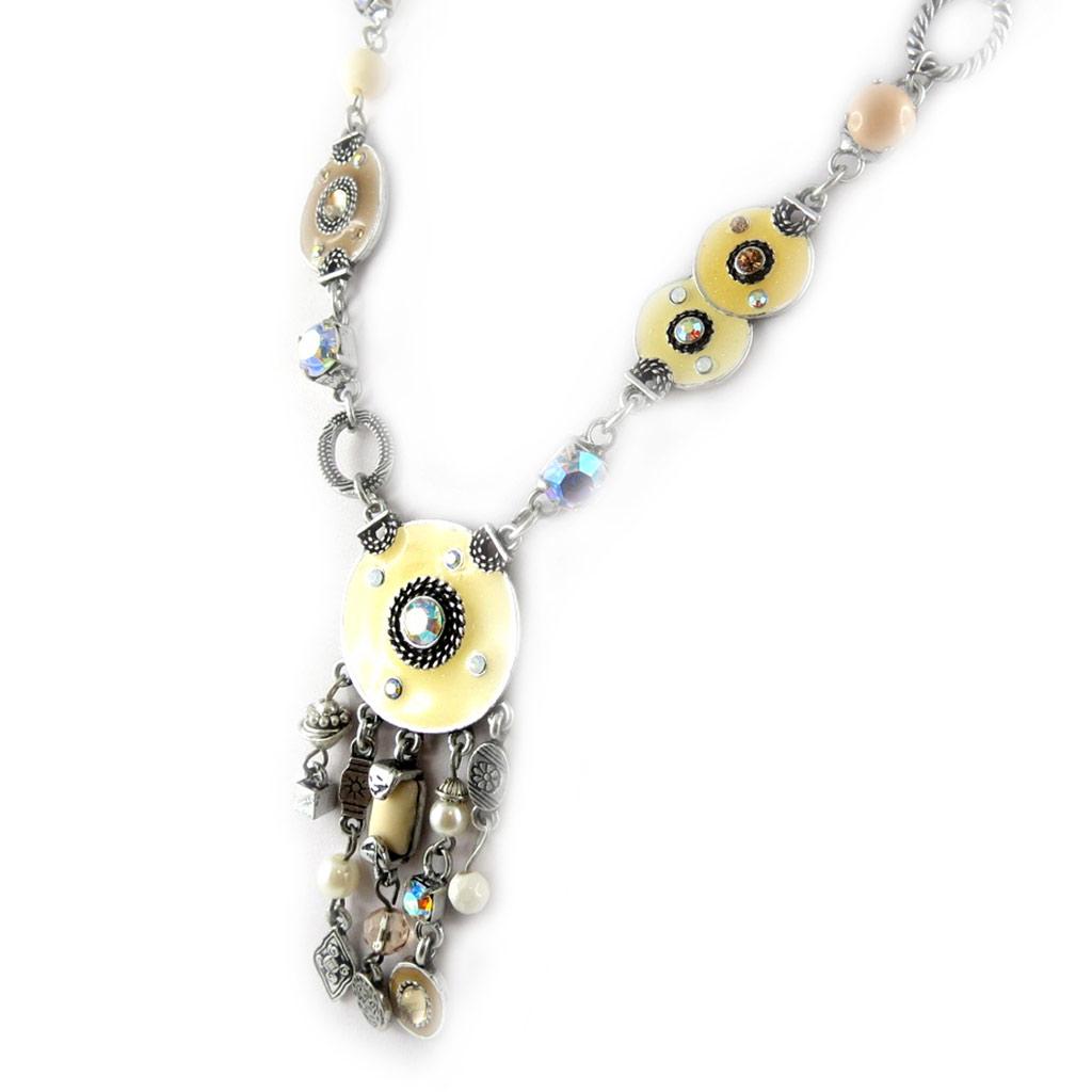 Les Trésors De Lily [E0624] - Дизайнерское колье «Мимозы» бежевый/Бежевый