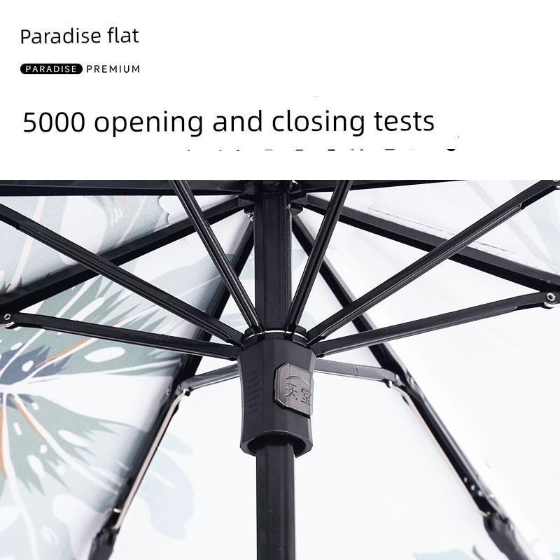Paradise Umbrella Titanium Silver Sun Protection Umbrella Uv Protection Sun Umbrella Dual-Use for Sun and Rain Portable Sunshade Folding Umbrella for