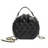 Textured Small Bag for Women, Fashionable Hand-held Round Bag, Versatile and Fashionable Chain One-shoulder Crossbody Bag