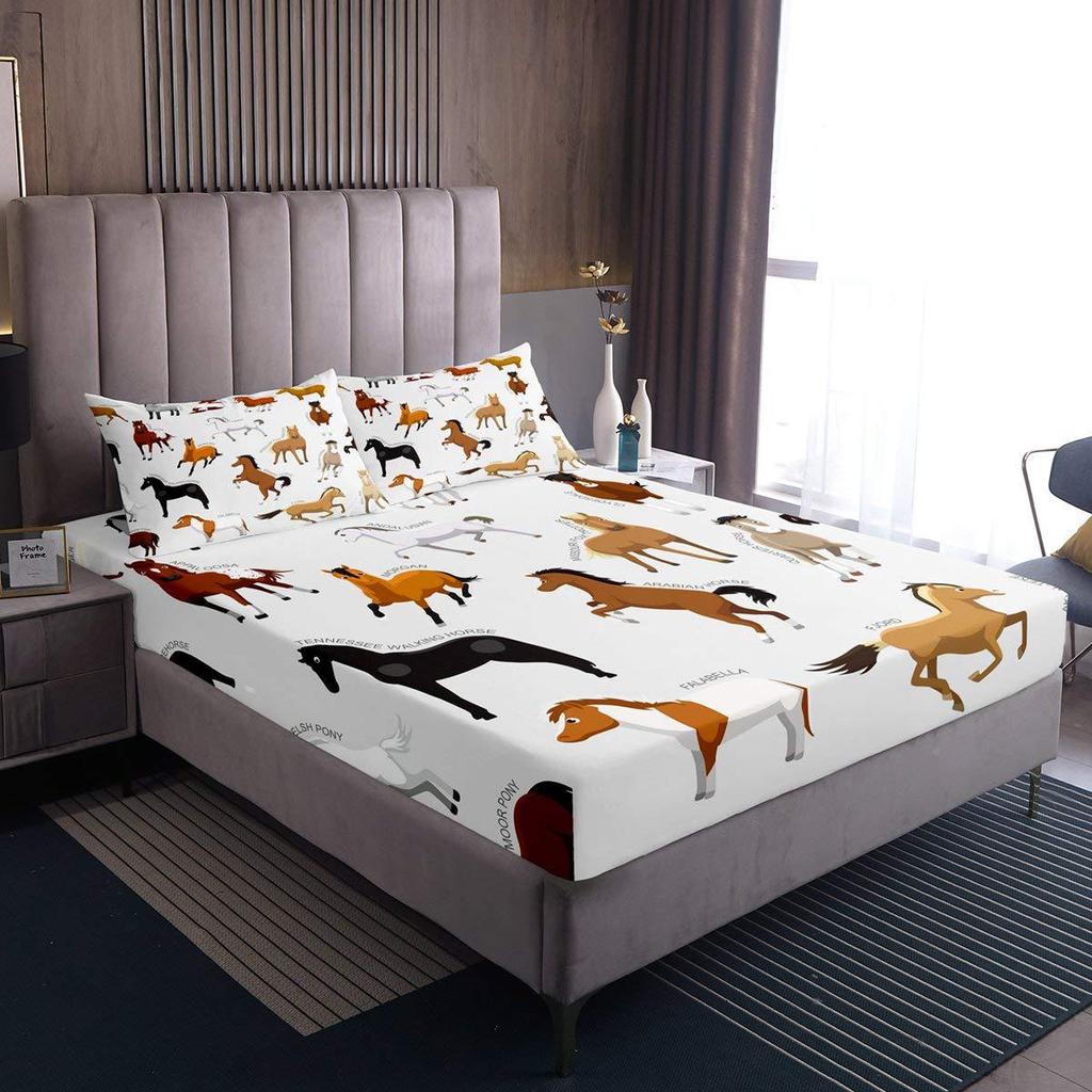 Красочный радужный узор Матрас из трех частей Цифровая печать Покрывало для пары Постельный набор